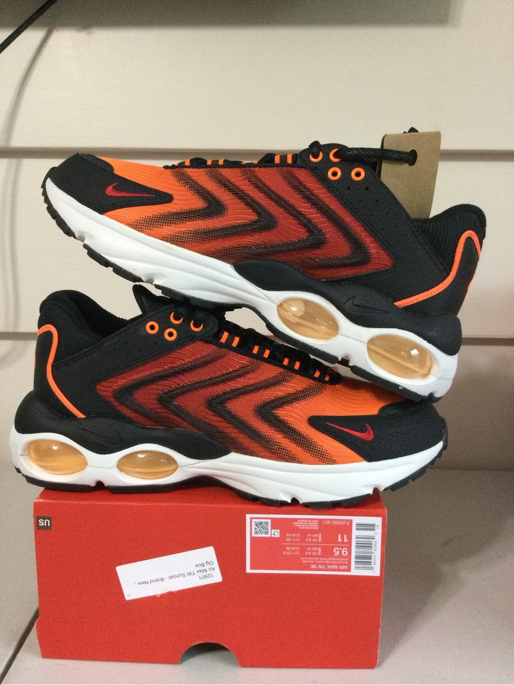 Nike Orange and Black Running Sneakers